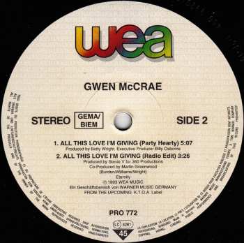 LP Gwen McCrae: All This Love I'm Giving