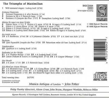 CD John Potter: The Triumphs Of Maximilian: Songs And Instrumental Music From 16th Century Germany