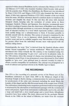 CD Stomu Yamash'ta: Zen Hôyô (Liturgie Du Bouddhisme Zen = Liturgy Of Zen Buddhism)