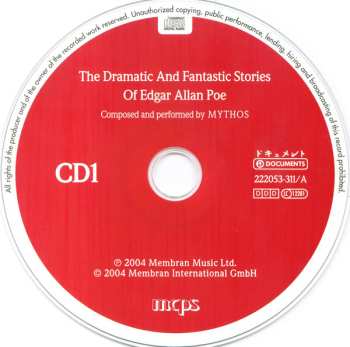 2CD Mythos: The Dramatic And Fantastic Stories Of Edgar Allan Poe
