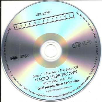 CD Nacio Herb Brown: Singin' In The Rain - The Songs Of Nacio Herb Brown - His 27 Finest 1927-1951