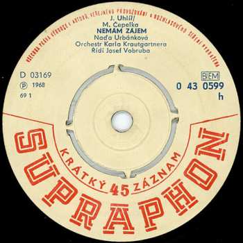 Album Naďa Urbánková: Nemám Zájem / Naděje