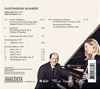 CD Nadia Labrie: Flûte Passion : Schubert
