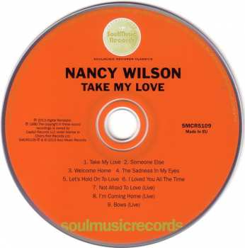 CD Nancy Wilson: Take My Love 