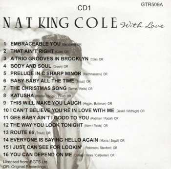 5CD/Dobozkészlet Nat King Cole: With Love