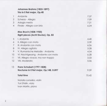 CD Johannes Brahms: Bruch Brahms Schubert