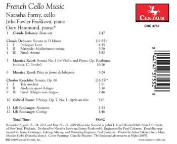CD Natasha Farny: French Cello Music