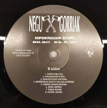 LP Negu Gorriak: Hipokrisiari Stop! (Bilbo 93-X-30)