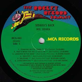 LP Neil Sedaka: Sedaka's Back
