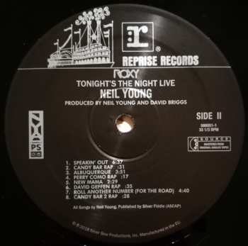 2LP Neil Young: Roxy (Tonight's The Night Live)