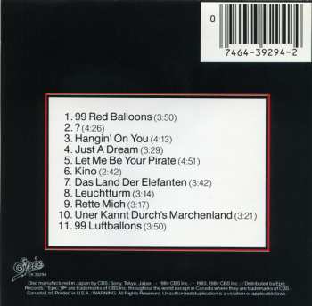 CD Nena: 99 Luftballons