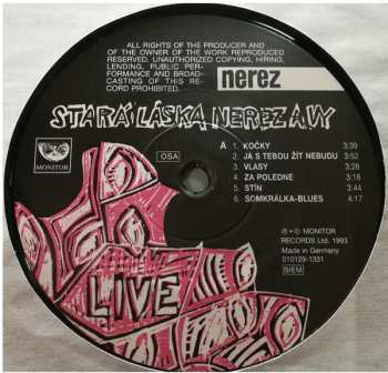 LP Nerez: Stará Láska Nerez A Vy - Live
