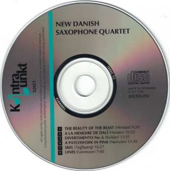 CD New Danish Saxophone Quartet: Contemporary Works For The Saxophone Quartet