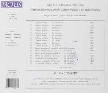CD Tarquinio Merula: Partitura Del Primo Libro De' Canzoni Francese A 4 & Alcune Suonate / Tre Canzoni Strumentali