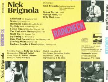 CD Nick Brignola: Raincheck