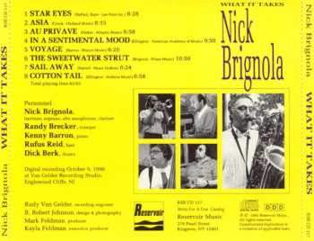 CD Nick Brignola: What it Takes