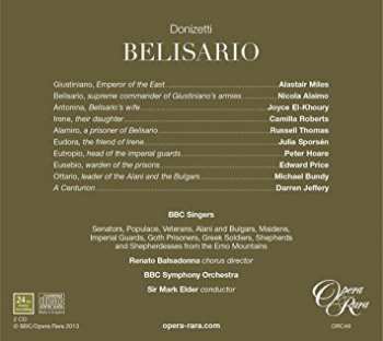 2CD/Dobozkészlet BBC Symphony Orchestra: Belisario