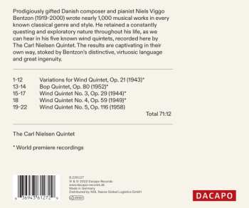 CD Niels Viggo Bentzon: Wind Quintets