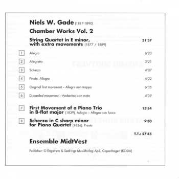 CD Niels Wilhelm Gade: Chamber Works Vol. 2