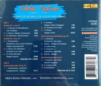 2CD Ekaterina Dershavina: Complete Works For Violin And Piano