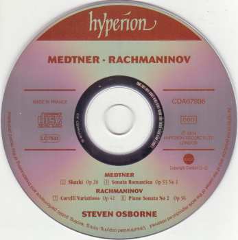 CD Sergei Vasilyevich Rachmaninoff: Sonata A Romantica • Skazki Op 20 • Piano Sonata No 2 • Corelli Variations