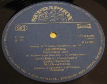 LP The Czech Philharmonic Orchestra: Šeherezáda