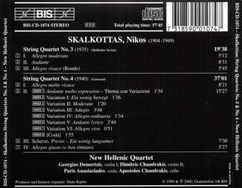 CD Nikos Skalkottas: String Quartets No.3 & No.4 