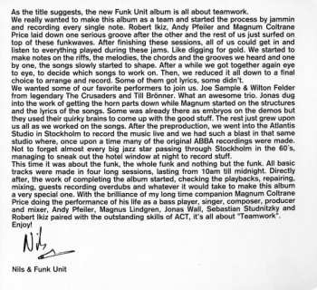 CD Nils Landgren Funk Unit:  Teamwork