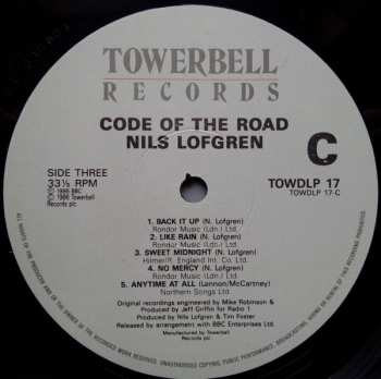 2LP Nils Lofgren: Code Of The Road