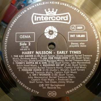 LP Harry Nilsson: Early Tymes