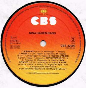 LP Nina Hagen Band: Nina Hagen Band
