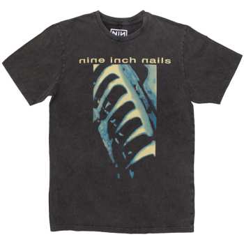 Merch Nine Inch Nails: Stone Wash Póló Phm & Text Logo Nine Inch Nails