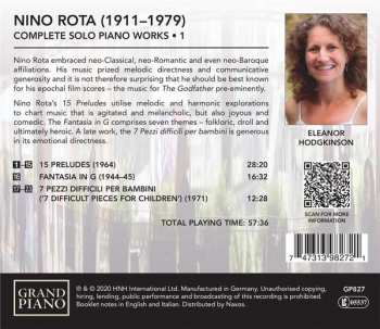 CD Nino Rota: Complete Solo Piano Works • 1