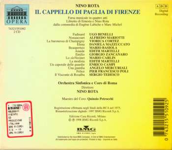 2CD/Dobozkészlet Nino Rota: Il Cappello Di Paglia Di Firenze