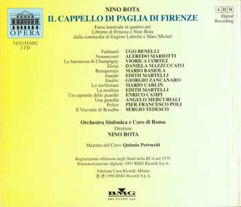 2CD/Dobozkészlet Nino Rota: Il Cappello Di Paglia Di Firenze