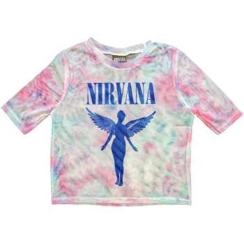 Merch Nirvana: Női Crop Top Angelic Blue Mono