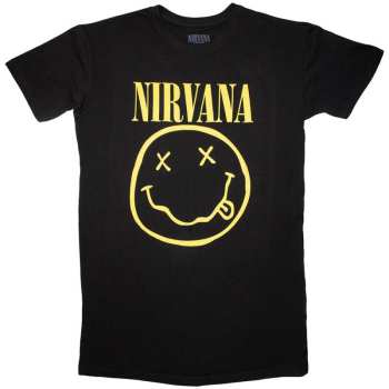 Merch Nirvana: Női Póló Dress Yellow Happy Face