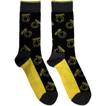 Merch Nirvana: Bokazokni Happy Face & Logo Nirvana Stripes