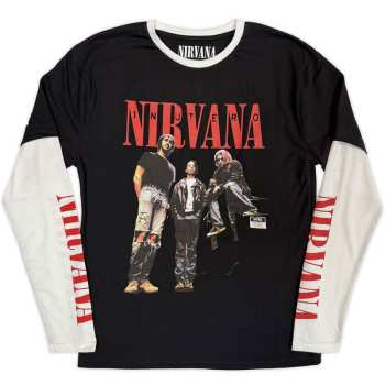 Merch Nirvana: Layered Long Sleeve Póló In Utero Band Photo