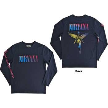 Merch Nirvana: Nirvana Unisex Long Sleeve T-shirt: Angelic Gradient (back & Sleeve Print) (small) S