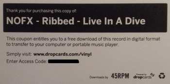 LP NOFX: Ribbed - Live In A Dive