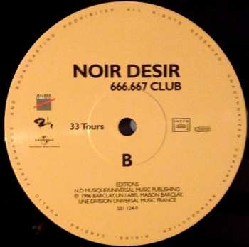 LP Noir Désir: 666.667 Club