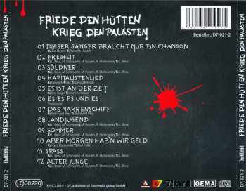 CD Normahl: Friede Den Hütten Krieg Den Palästen