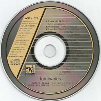 CD North Texas Wind Symphony: Luminaries