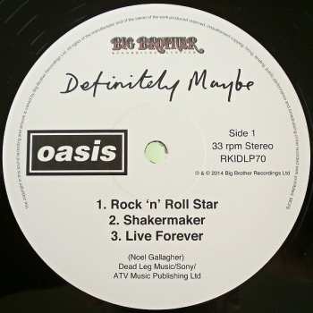 2LP Oasis: Definitely Maybe