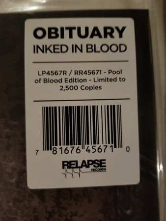 2LP Obituary: Inked In Blood LTD | CLR