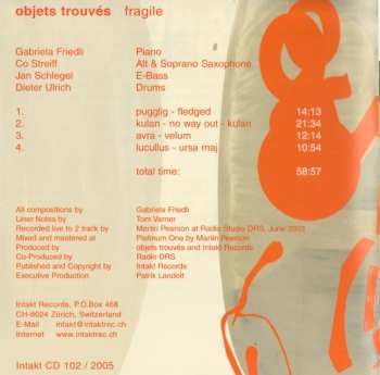 CD Objets Trouvés: Fragile