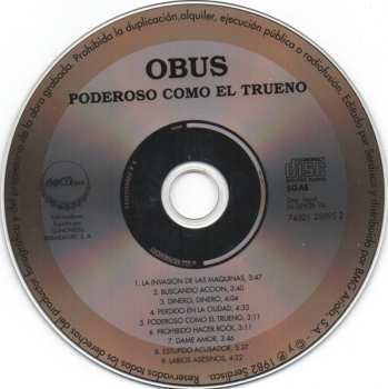 CD Obus: Poderoso Como El Trueno