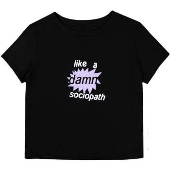 Merch Olivia Rodrigo: Női Crop Top Like A Damn Sociopath