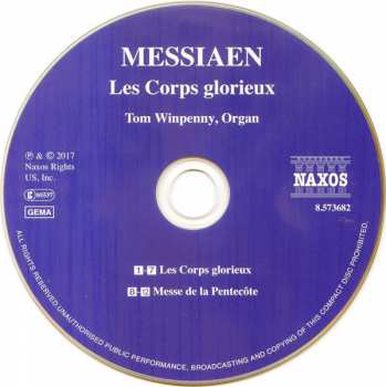 CD Olivier Messiaen:  Les Corps Glorieux (The Glorified Bodies) / Messe De La Pentecôte